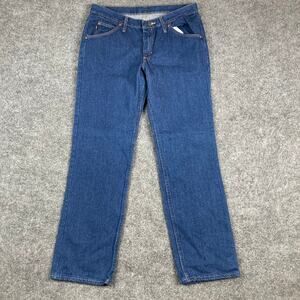 Red Kap Jeans Womens Size 12 Blue Denim Straight Leg‎ Workwear Casual Cotton